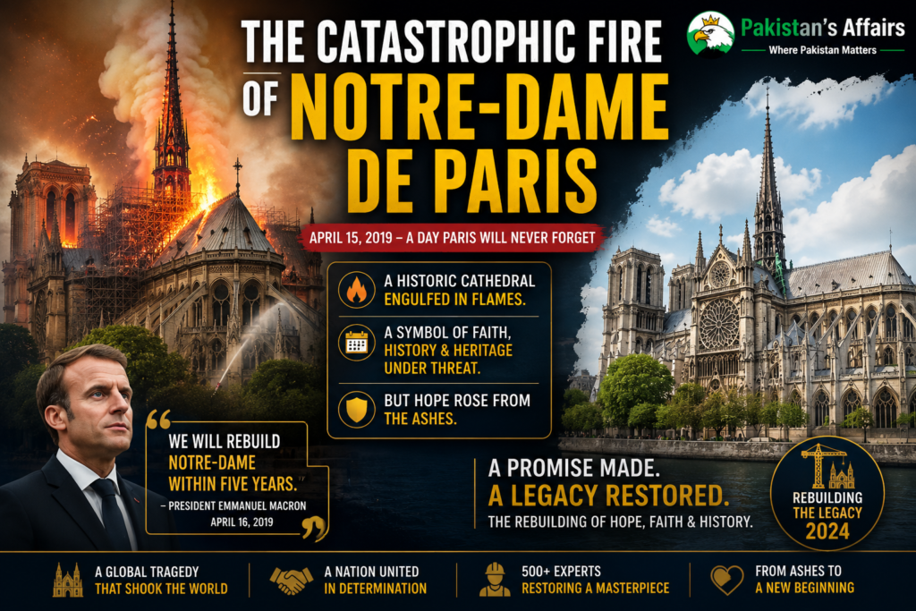 As we know, about the catastrophic fire in April 2019 that burned the famous Notre Dame in Paris. Therefore, French President Emmanuel Macron boldly pledged on television.