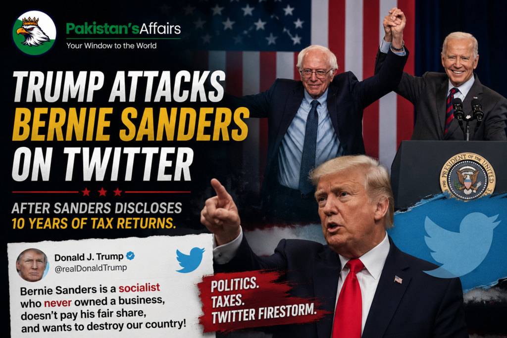 In a string of tweets, Trump initially disparaged Sanders before speculating that the two "finalists" facing him in the 2020 race would be the Democratic socialist and former Vice President Joe Biden. Biden hasn't formally entered the contest yet.