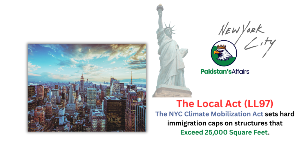 The NYC Climate Mobilization Act sets hard immigration caps on structures that exceed 25,000 square feet. Miss the target? Pay steep forfeitures.