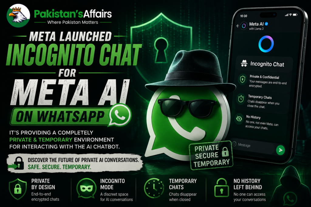 The Meta AI app and WhatsApp have launched Incognito Chat, which functions differently from the privacy settings of rivals.